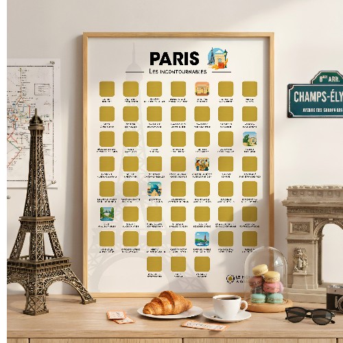 Paris - Les incontournables - Poster à gratter