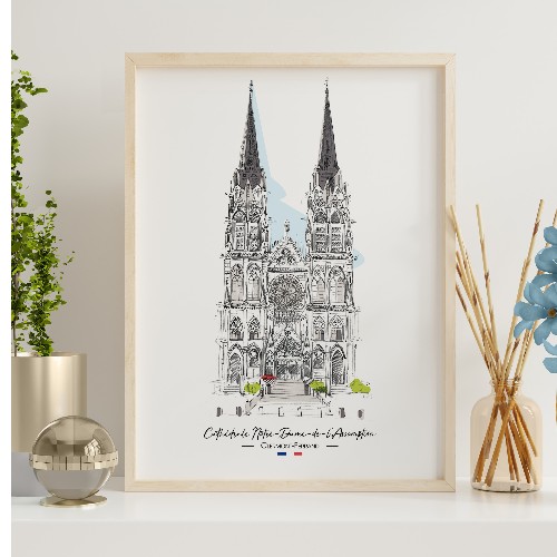 Affiche Cathédrale Notre Dame de l'Assomption - Clermont-Ferrand