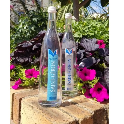 SAINT GERON EAU MINERALE NATURELLE GAZEUSE EN BOUTEILLE VERRE DE 75CL