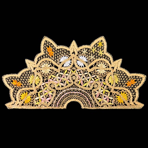 Dentelle aux fuseaux - Cluny Polychrome de Brioude. Réalisations sur commande