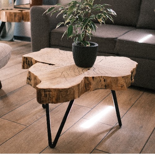 Table basse acier / bois