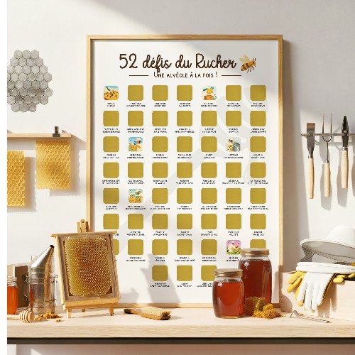 52 défis du rucher - Poster à gratter