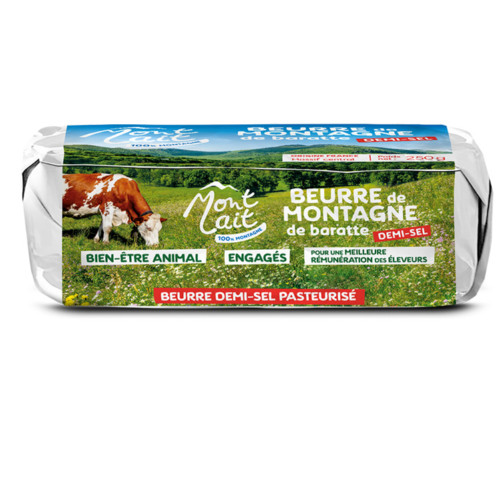 BEURRE DE MONTAGNE DE BARATTE DEMI SEL