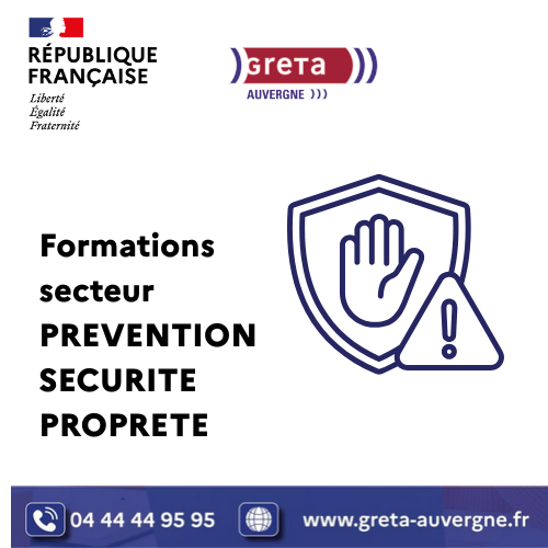 Formations secteur sécurité propreté