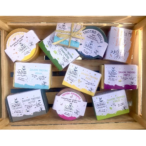 Savons et cosmétiques au lait d'ânesse