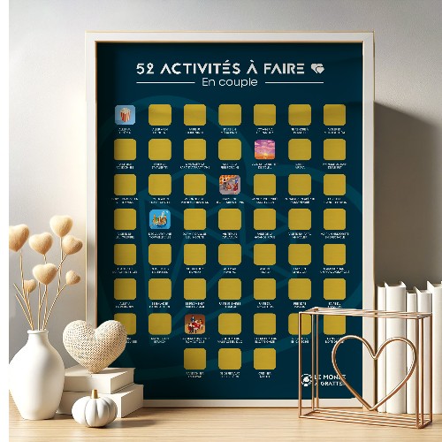 52 activités à faire en couple - Poster à gratter