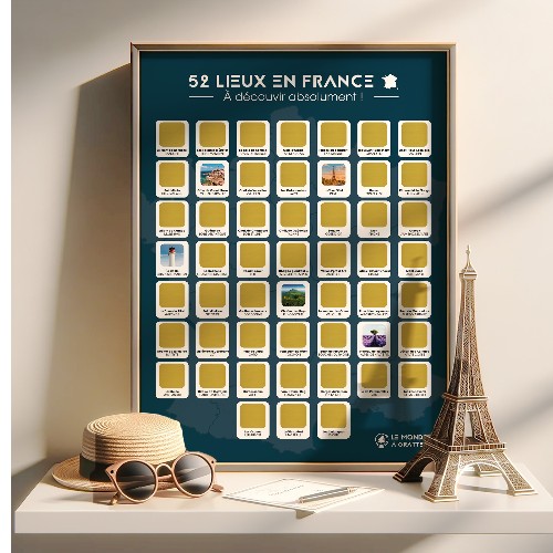 52 lieux en France à découvrir absolument  - Poster à gratter