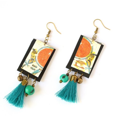 Boucles d'oreilles créations upcyclées