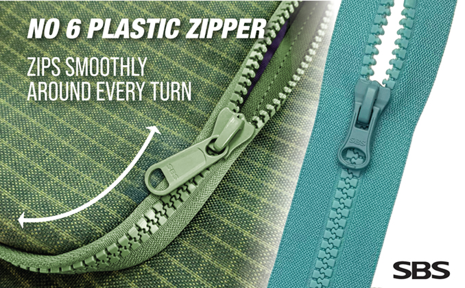 No 6 Plastic Zipper