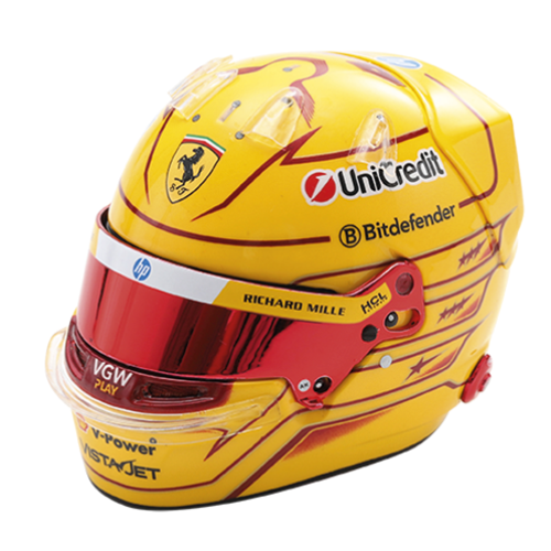 1/5 CASQUE LEWIS HAMILTON - SCUDERIA FERRARI HP - TEST CIRCUIT FIORANO 2025 - VERSION DELUXE