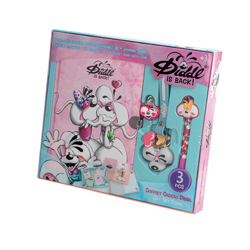 DIDDL - JOURNAL INTIME AVEC CLE ET STYLO EFFACABLE 2D