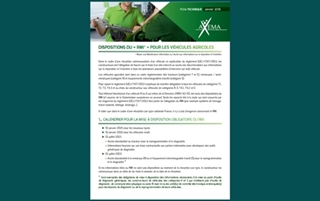 Fiche technique sur les dispositions du RMI du règlement européen 167/2013 applicables aux véhicules agricoles