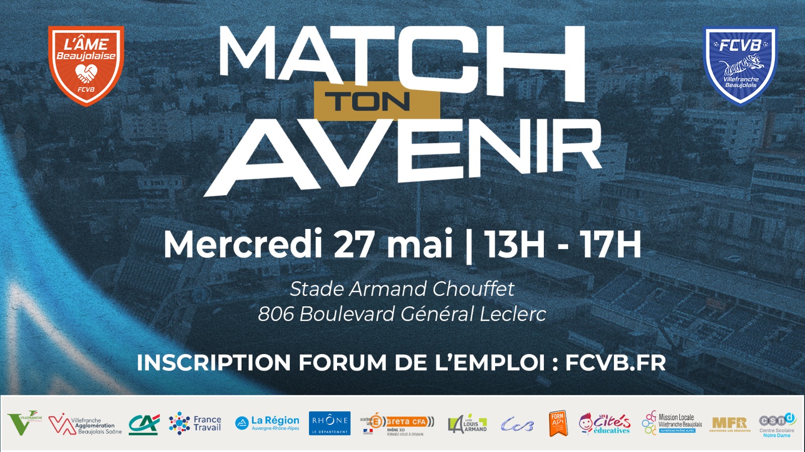 Le Match pour l'emploi et la formation professionnelle revient le mercredi 27 mai 2026 !