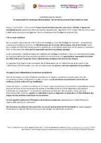 CP - IA responsable et numérique démocratique : les territoires prennent leur destin en main (2025)