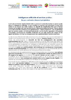 CP - Intelligence artificielle et services publics : Ne pas confondre vitesse et précipitation (2024)