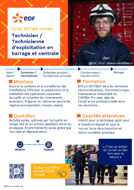 Technicienne ou Technicien d'Exploitation Hydro d'Astreinte F/H (2025-156029)