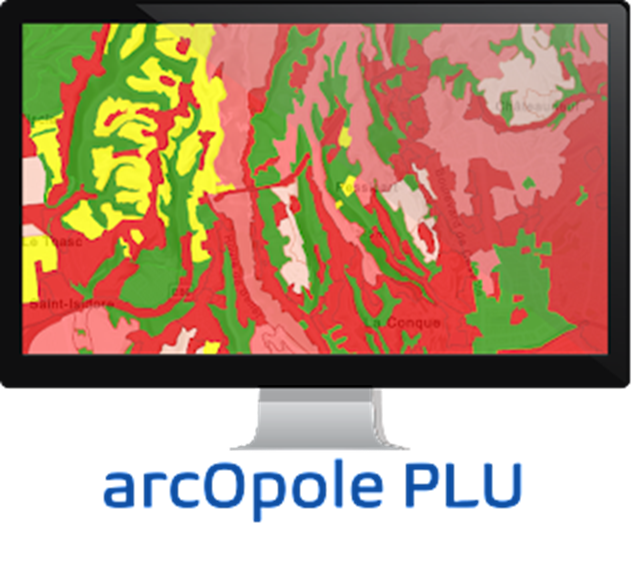 Un écran qui affiche un PLU