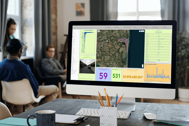 Présentation de l'application ArcGIS Dashboard de Perpignan