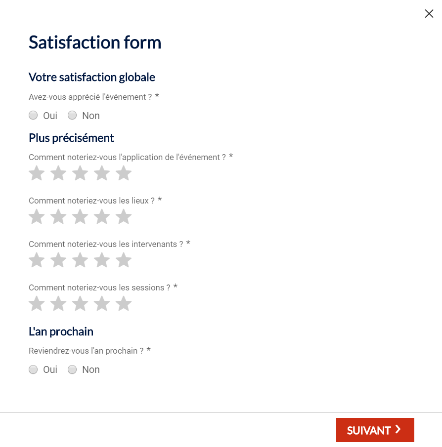 Pop-in satisfaction survey