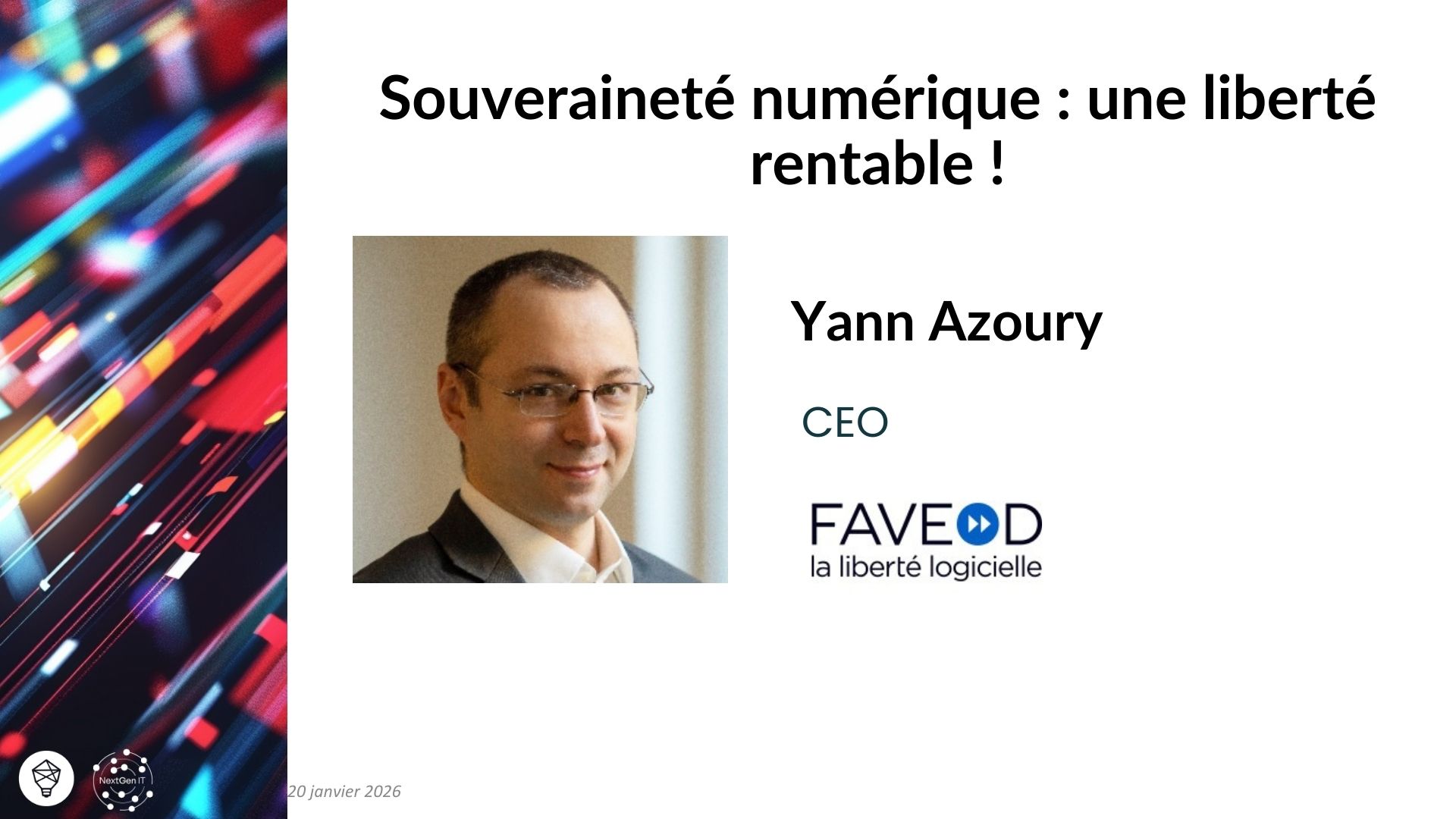 Keynote FAVEOD : Souveraineté numérique : une liberté rentable !