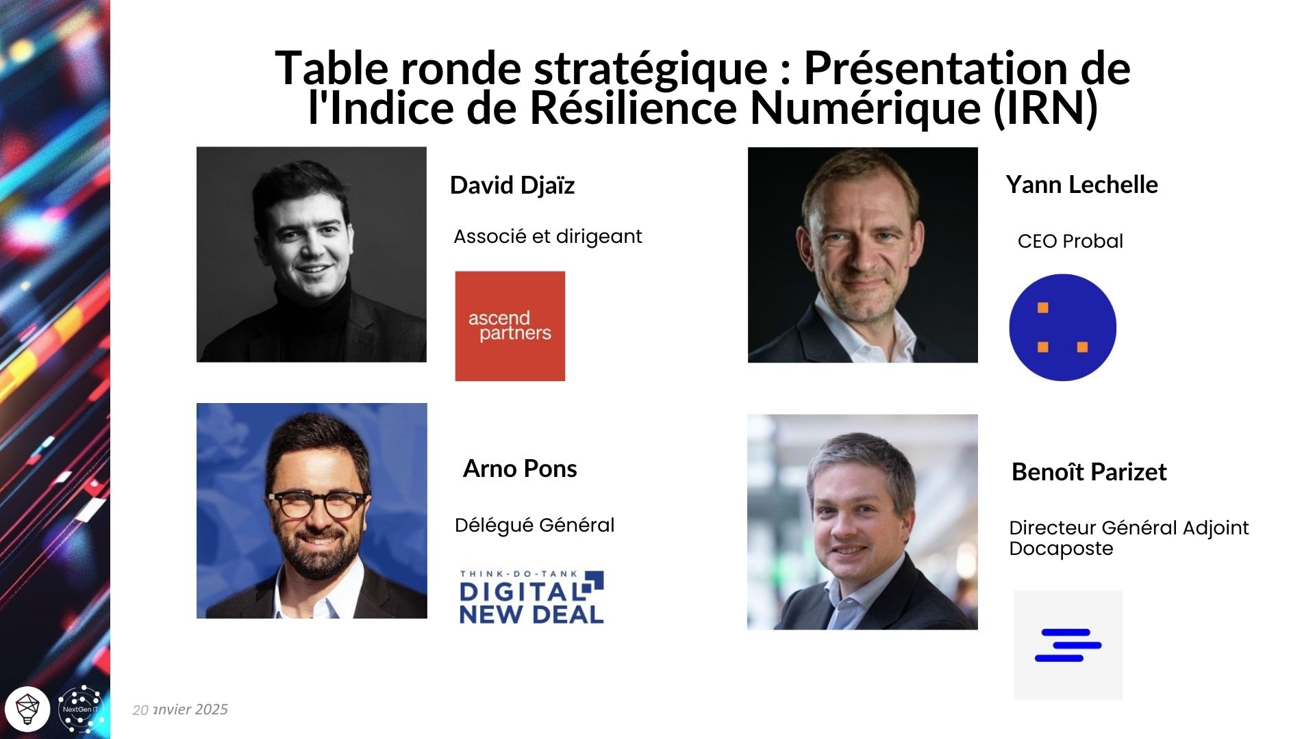 Table ronde stratégique : Présentation de l'Indice de Résilience Numérique (IRN)