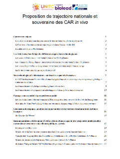 Proposition de trajectoire nationale et  souveraine des CAR in vivo