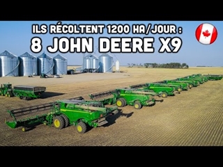 🇨🇦 Ce fermier CANADIEN achète 8 John Deere  X9 sur sa ferme de 15 000ha !