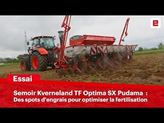 Essai semoir rapide Kverneland monograine Pudama avec placement de l'engrais sous la graine