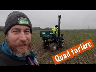 Quad tarière pour les reliquats azotés.