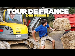 J'ENFONCE un BOUCHON à la PELLETEUSE ! TOUR DE FRANCE des FERMES !