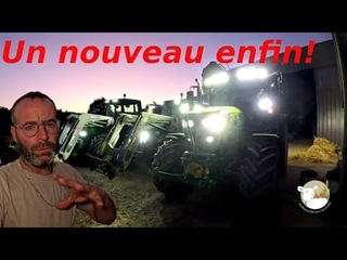 il est enfin sur la ferme, montage phare led sur la machine