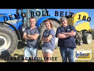 Démo presse à balle ronde New Holland Roll-Belt 180 ! SA LELIEUR - Océane Agricultrice