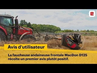 Faucheuse andaineuse MacDon D125 : un outil performant dans beaucoup de cultures