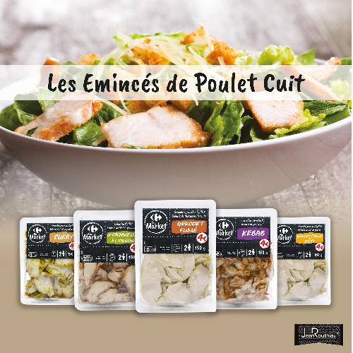 EMINCES DE  FILET DE POULET CUIT FUME