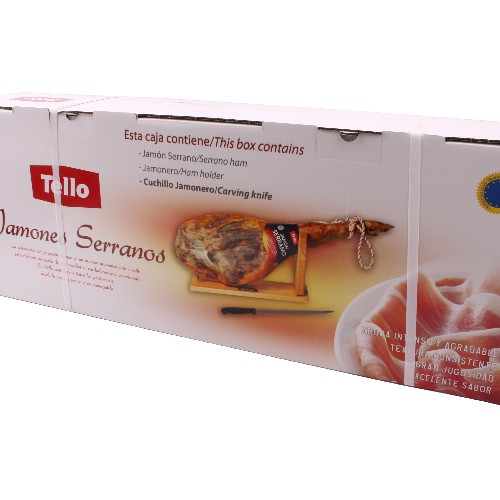Tello coffret jambon serrano + griffe et couteau offerts 10 mois