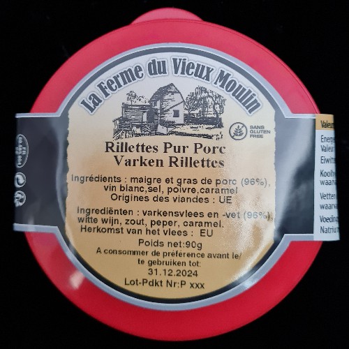 rillette de porc 90gr