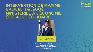 Intervention de Maxime Baduel, délégué ministériel à l'économie social et solidaire